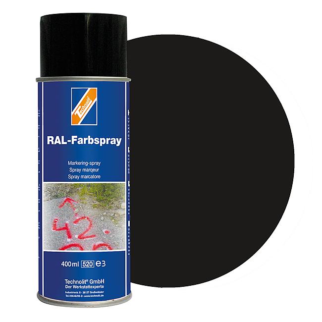 RAL-Farbspray gl&#228;nzend, RAL 9005 (tiefschwarz), 400 ml