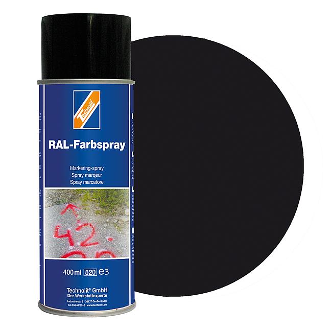 RAL-Farbspray gl&#228;nzend, RAL 9017 (verkehrsschwarz), 400 ml