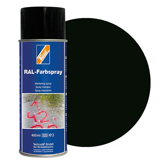 RAL-Farbspray matt, RAL 9017 (verkehrsschwarz), 400 ml