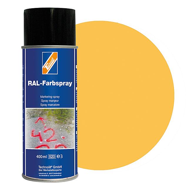 RAL-Farbspray seidenmatt, RAL 1021 (rapsgelb), 400 ml