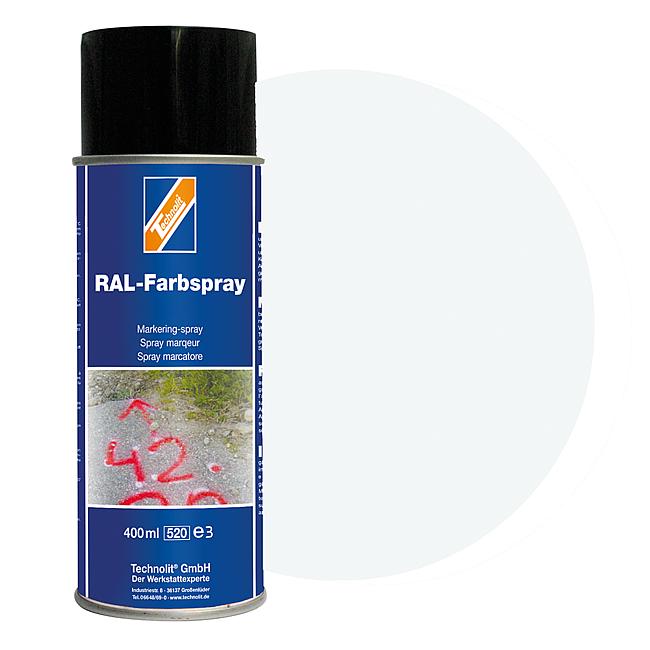 RAL-Farbspray seidenmatt, RAL 9016 (verkehrswei&#223;), 400 ml