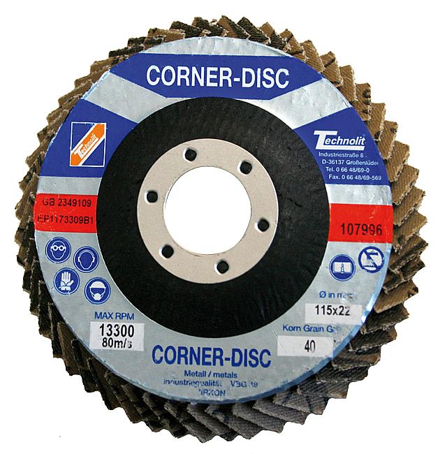 Corner-Disc mit Zirkonkorund, 115 mm, ZK-40