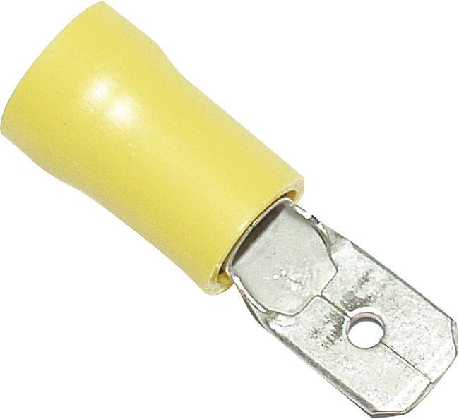 Flachstecker, gelb, 6,3 x 0,8 mm, 100 Stck.