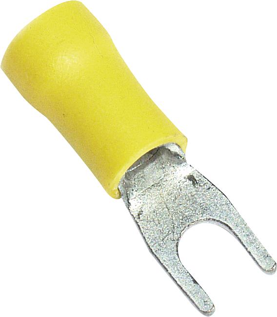 Gabelkabelschuh, M4, 4,00 – 6,00 mm2, gelb, 100 Stck.