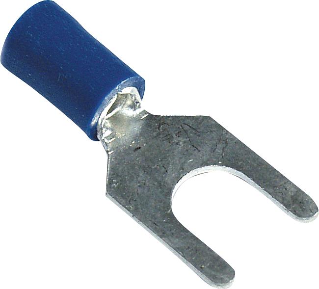 Gabelkabelschuh, M6, 1,50 – 2,50 mm2, blau, 100 Stck.