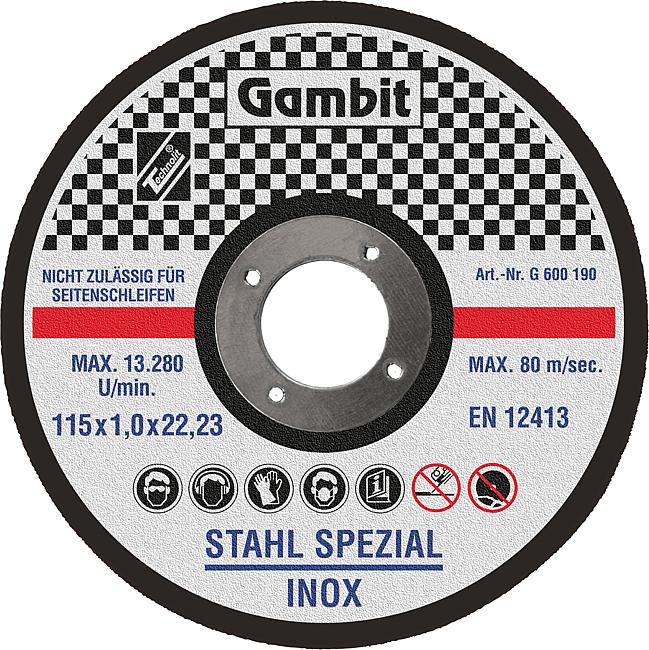 Gambit&#174; Stahl Spezial Inox, &#248; 115 mm, St&#228;rke: 1,00 mm