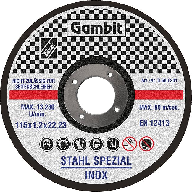 Gambit&#174; Stahl Spezial Inox, &#248; 115 mm, St&#228;rke: 1,20 mm