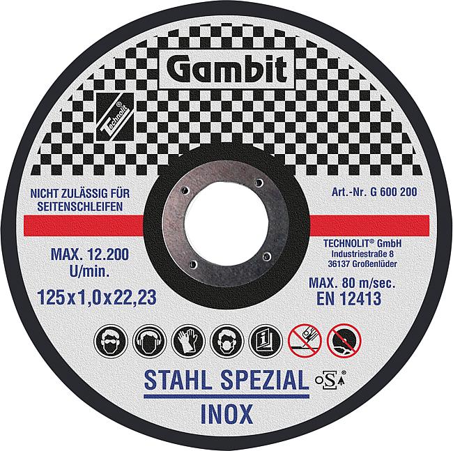 Gambit&#174; Stahl Spezial Inox, &#248; 125 mm, St&#228;rke: 1,00 mm