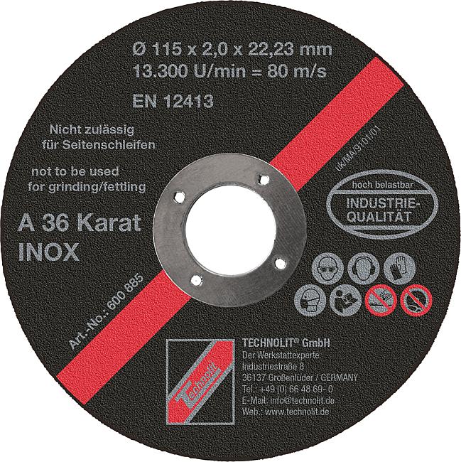 Trennscheibe Karat Inox, 115 mm