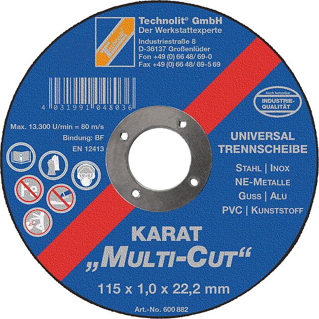 Universal-Trennscheibe KARAT „Multi-Cut“, 115 mm