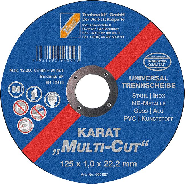 Universal-Trennscheibe KARAT „Multi-Cut“, 125 mm