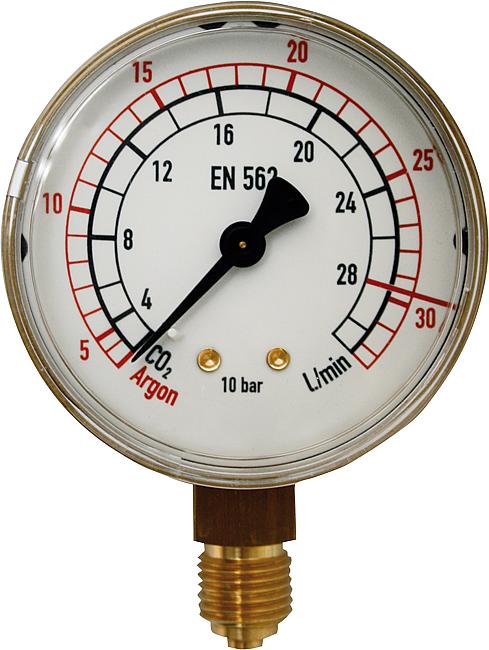 Einzelmanometer, Argon/CO2/Arbeitsdruck, 0 – 30 l/min