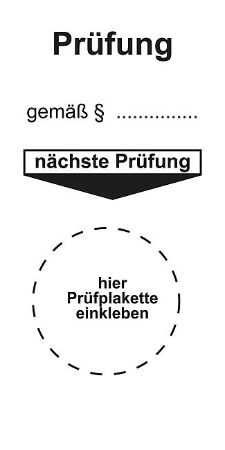 Grundplakette, Pr&#252;fung gem&#228;&#223;