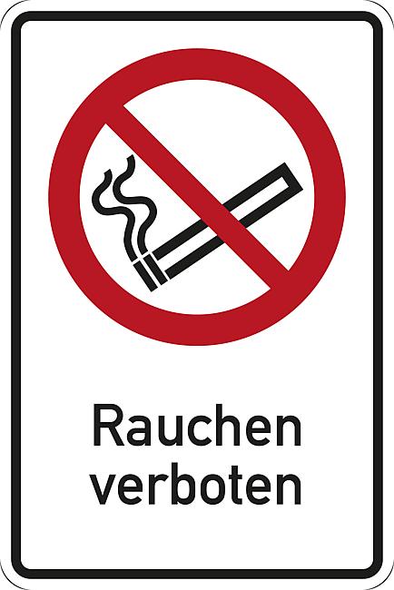 Rauchen verboten (mit Text), KU, 300 x 200 mm