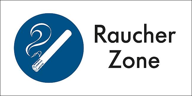 Raucher Zone, AL, 200 x 400 mm
