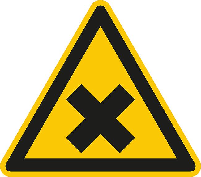 Warnung vor gesundheitssch&#228;dlichen oder reizenden Stoffen, FO, 100 mm